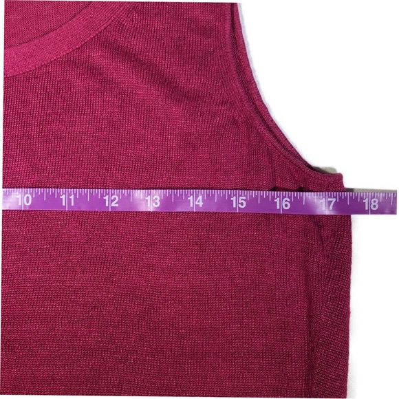 Lafayette 148 Magenta Stretch Knit Linen Sleeveless Shell Tank - Small - Picture 4 of 6